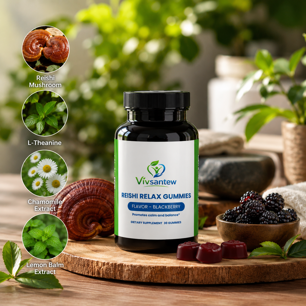 Vivsantew Reishi Relax Gummies (30 Gummies)